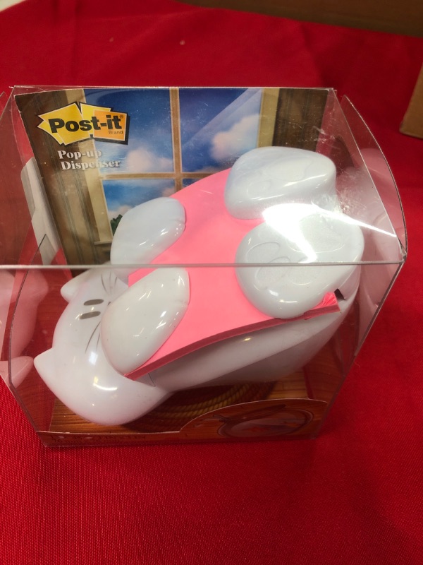 Photo 2 of Post-it Pop-up Note Dispenser, Cat design, 3x3 in, 1 Dispenser/Pack (CAT-330) Cat Dispenser