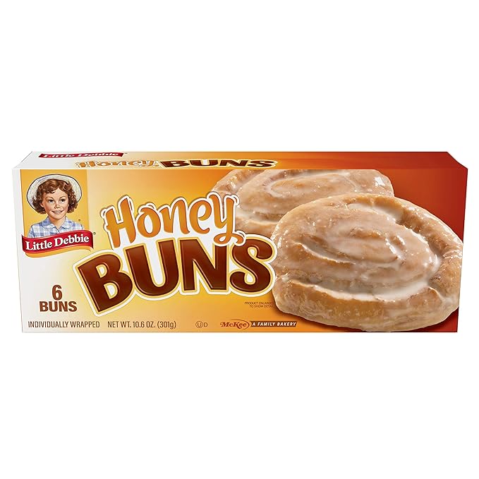 Photo 1 of 2pack  Exp date 02/2024---Little Debbie Honey Buns,  Individually Wrapped Breakfast Pastries 