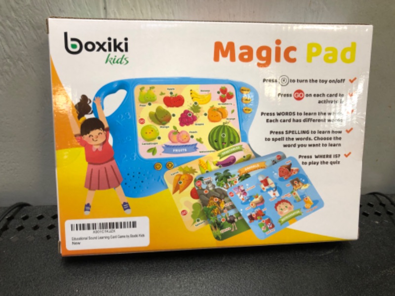 Photo 2 of Boxiki kids Learning Pad with 10 Educational Flash Cards for Toddlers 3+ Years w/Touch and Learn Functions | Smart Pad for Children's Learning Games | Educational Learning Toys for Boys and Girls