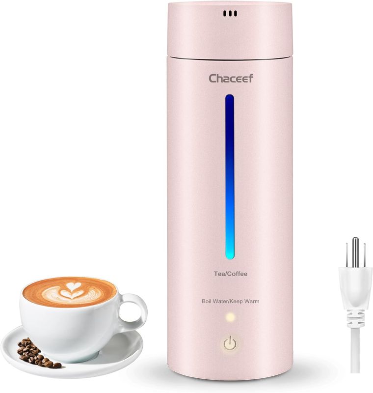 Photo 1 of 

CHACEEF Travel Electric Kettle, 350ml Small Portable Kettle with 304 Stainless Steel, Travel Kettle with BPA Free, 3 Colors LED Water Boiler with Keep Warm...
Color:Pink
