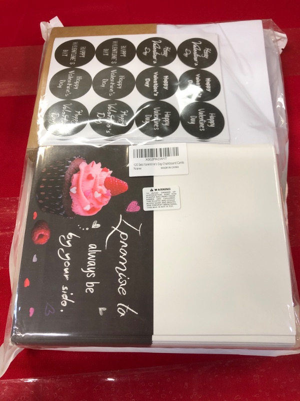 Photo 1 of 120 Sets Valentine's Day Cards with Envelopes Stickers Assortment Bulk 6 Designs of Blank Vintage Heart Bear Rose Chalkboard Valentines Cards Greeting Cards 4 x 6 for Her Him Valentine's Day
