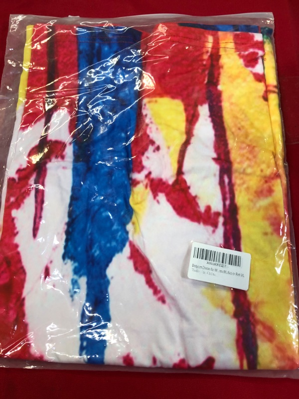 Photo 1 of BODYCON DRESS FOR WOMEN, MULTICOLOR RED,XL