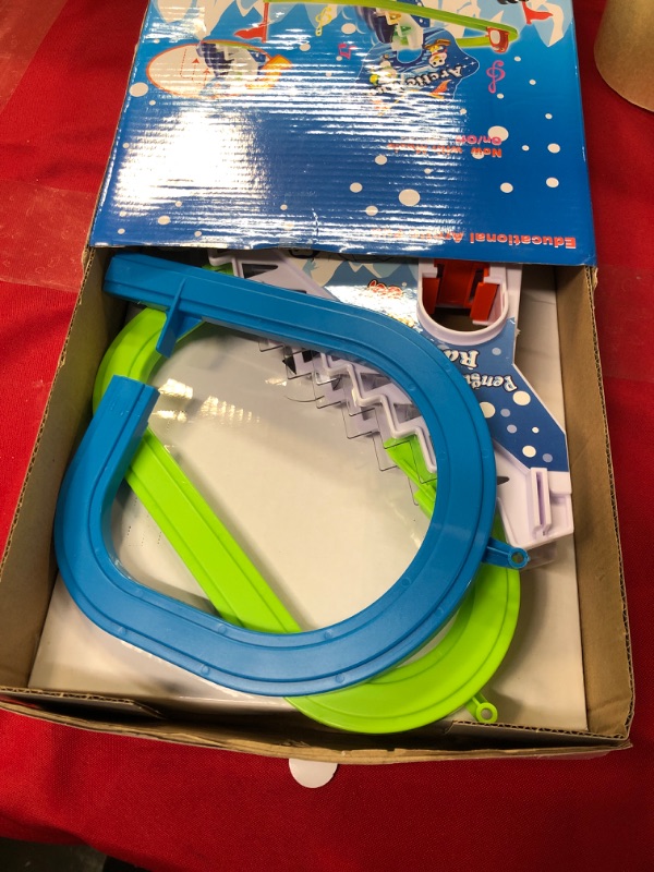 Photo 1 of Arctic Fun Playful Penguin Race Set with Flashing Lights & Music On/Off Button for Quiet Play, Jolly Penguin Slide Playset Penguin Playset