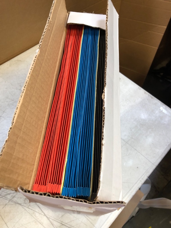 Photo 2 of 10 5” Expandable File Folders, Legal Size, Straight Cut Tab, Assorted Colors, Blue Summit Supplies, Large Expanding File Pockets Great for Organizing Bulky Files, 5 Inch Expansion, 10 Per Box