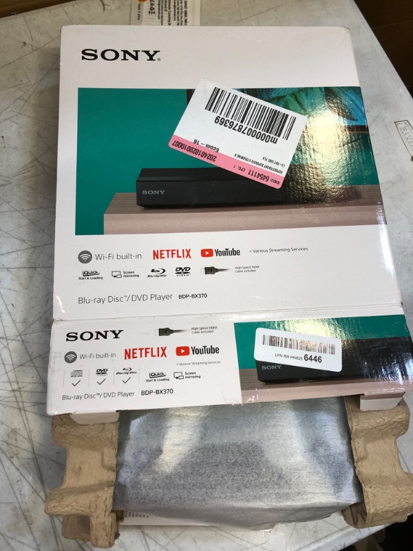 Photo 2 of Sony BDP-BX370 / BDP-S3700 Region Free Blu-ray Player, Multi Region Smart WiFi 110-240 Volts, 6FT HDMI Cable & Dynastar Plug Adapter Bundle Package (Newest Model) WiFi, Smart, Region Free