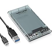 Photo 1 of WAVLINK USB 3.0 to SATA External Hard Drive Enclosure for 2.5 inch 5mm/7mm/9.5mm SATA I/II/III HDD/SSD Support UASP Function, Max 8TB Tool