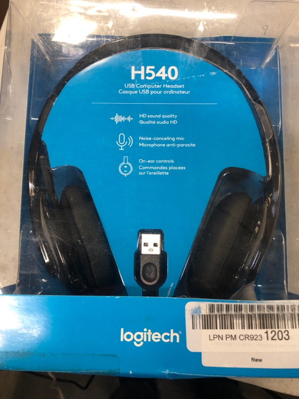 Photo 2 of 
Logitech High-performance USB Headset H540 for Windows and Mac, Skype Certified, Black, 2.3