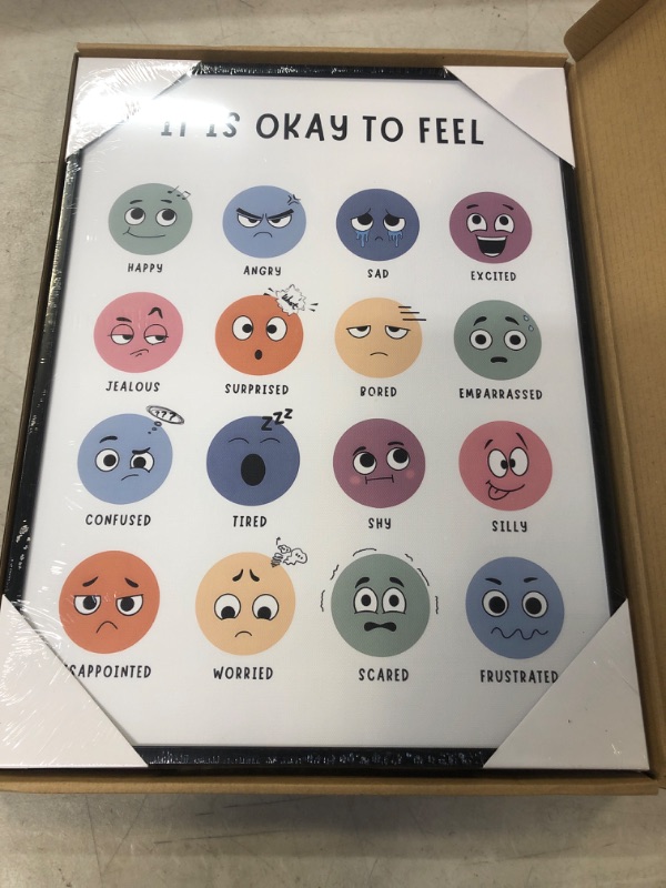 Photo 2 of 
It Is Okay To Feel Canvas Wall Art, Boho Mental Health Classroom Must Haves for Teachers Wall Decor, Funny Social Emotional Calming Corner Poster, Kids...