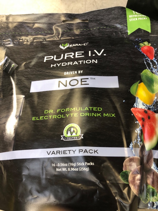 Photo 2 of 
KaraMD Pure I.V. - Professionally Formulated Electrolyte 4 Flavor Variety Powder Drink Mix – Refreshing & Delicious Hydrating Packets with Vitamins &...