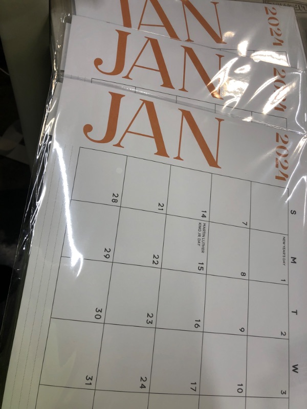 Photo 2 of S&O Modern Large Desk Calendar from January 2024 to June 2025 - Tear-Away Table Calendar 2024-2025 - Desktop Calendar 2024-2025 - Academic Desk Calendar 2024-2025 - Desk Calendar Large - 11x17in 3PK