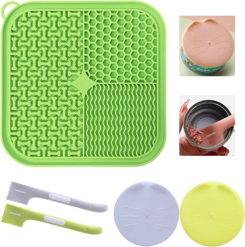 Photo 1 of 
5Pcs Pet Food Can Supplies Set,2Pcs Pet Cover Silicone Can Lids Universal Size,1Pcs Licking Mat with Suction Cups,Slow Feeder,2Pcs Multifuctional Cat Food...
Color:Green
