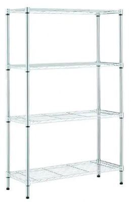 Photo 1 of 4-Tier Steel Wire Shelving Unit in Chrome (36 in. W x 54 in. H x 14 in. D)
