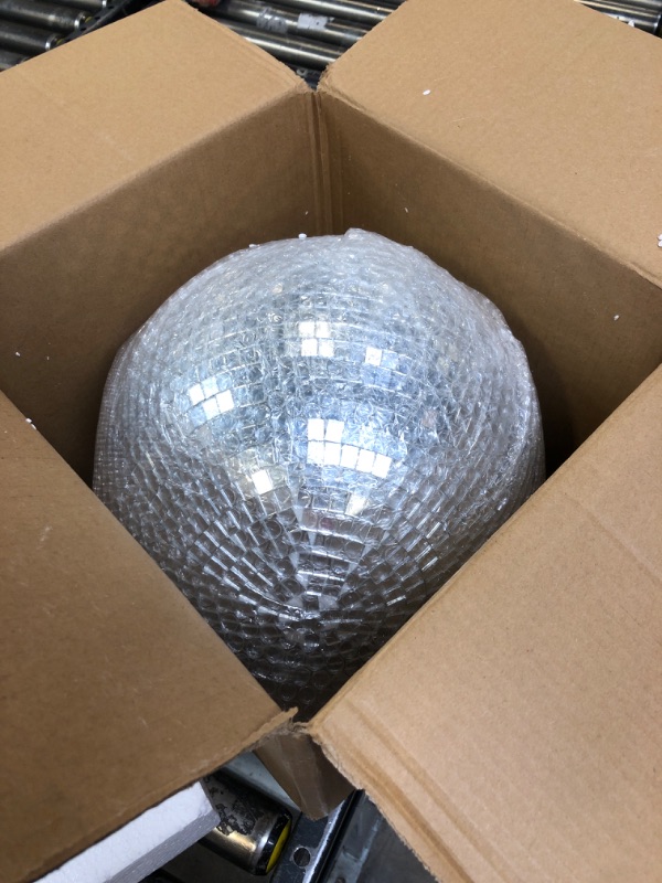 Photo 2 of Youdepot Disco Ball Disco Ball Mirror 12 Inch Mirror Ball Hanging Disco Lighting Ball for DJ Club Stage Bar Party Wedding Holiday Decoration Disco Ball Large