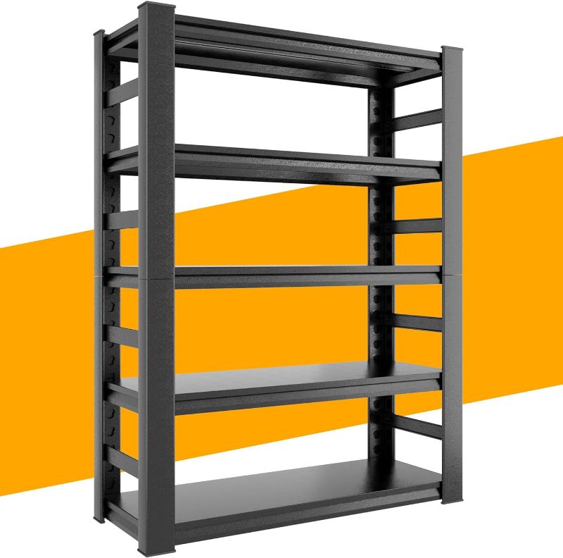 Photo 1 of 
Roll over image to zoom in




72" H Heavy Duty Garage Shelving, 5 Tier Adjustable Metal Shelving