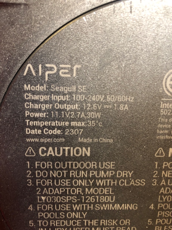 Photo 3 of (2023 Upgrade) AIPER Seagull SE Cordless Robotic Pool Cleaner, Pool Vacuum Lasts 90 Mins, LED Indicator, Self-Parking, Ideal for Above/In-Ground Flat Pools up to 40 Feet - Gray