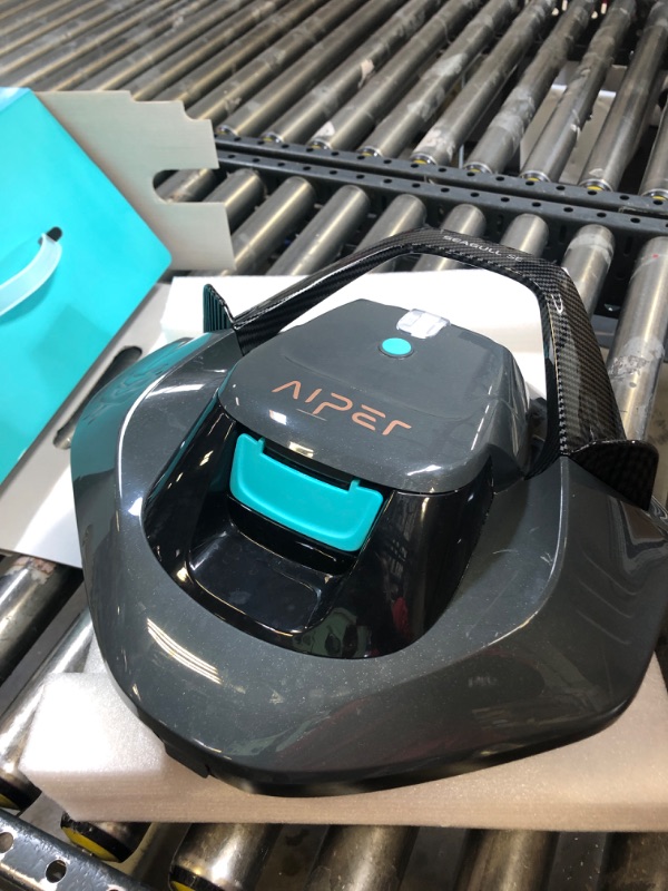 Photo 2 of (2023 Upgrade) AIPER Seagull SE Cordless Robotic Pool Cleaner, Pool Vacuum Lasts 90 Mins, LED Indicator, Self-Parking, Ideal for Above/In-Ground Flat Pools up to 40 Feet - Gray