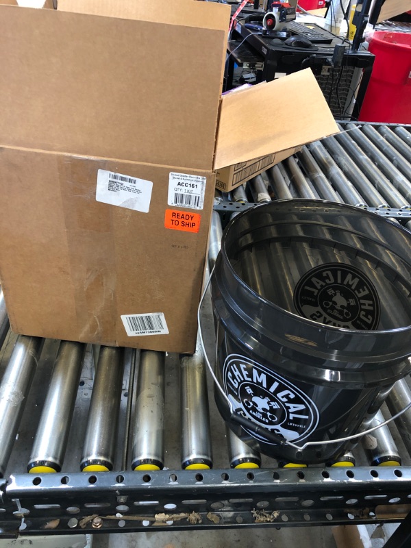 Photo 2 of Chemical Guys ACC161 Heavy Duty Smoked Obsidian Black Detailing Bucket (4.5 Gal) and Bucket Lid (For Car Wash, Boat, Truck, RV, Fishing & More) no lid 