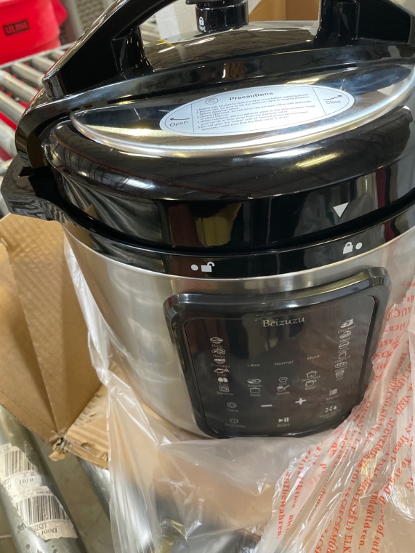 View 3 of Electric Pressure Cooker 9-in-1, 6-qt Multi-Functional Built-in Programs Pressure Pot, 10+ Safety-Features Multicooker, Slow Cooker, Rice Cooker, Steamer, Sauté, Yogurt Maker, Warmer & Sterilizer w/ Measuring Cup & Stainless Steel Rack