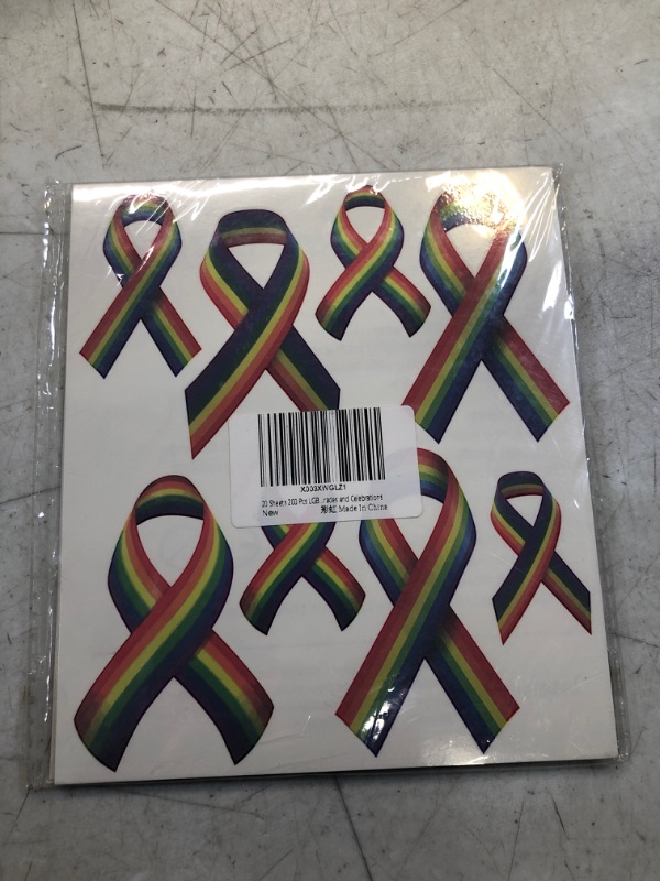 Photo 2 of 20 Sheets 200 Pcs LGBT Gay Temporary Tattoos Stickers