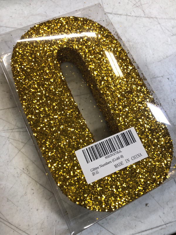 Photo 1 of Eploger Gold Glitter Numbers Sign 0 Birthday Decorations, Birthday Party Centerpieces for Table Decorations,Anniversary Birthday Table Toppers(7.8 Inch)