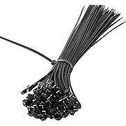 Photo 1 of Zip Ties,100 Pack Black Cable Ties Assorted Sizes 6 Inch,Multi-Purpose Self-Locking Nylon Cable Ties Cord Management Ties (Black, 6inch*100)