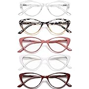 Photo 1 of EYEURL 5-Pack Cat Eye Reading Glasses for Women- Blue Light Blocking Glasses Stylish Computer Readers for Women Anti Eyestrain & Glare with Spring Hinges,3.5