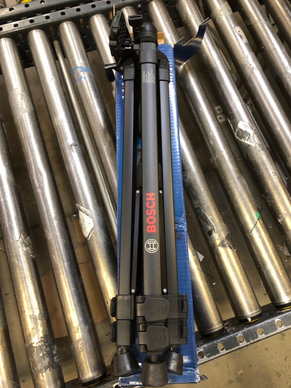 Photo 2 of Bosch BT150 Compact Tripod with Extendable Height for Use with Line Lasers, Point Lasers, and Laser Distance Tape Measuring Tools, Black