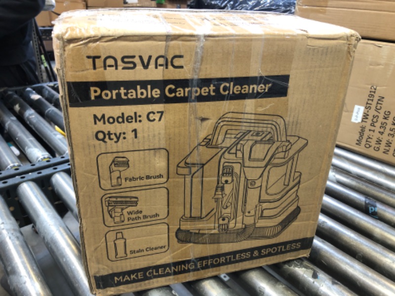 Photo 4 of TASVAC Portable Carpet & Upholstery Cleaner Machine, Spot and Stain Deep Cleaner with Two Brushes & Remover Formula for Pets,Stairs,Couch Area Rugs,Upholstery,Car Seat, C7-Purple