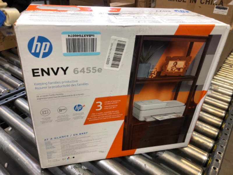 Photo 5 of HP ENVY 6455e Wireless Color All-in-One Printer with 6 Months Free Ink with HP+ (223R1A), white New