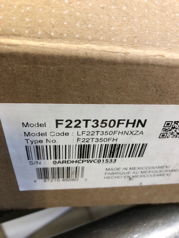Photo 1 of SAMSUNG T350 Series 22-Inch FHD 1080p Computer Monitor, 75Hz, IPS Panel, HDMI, VGA (D-Sub), 3-Sided Border-Less, FreeSync (LF22T350FHNXZA)