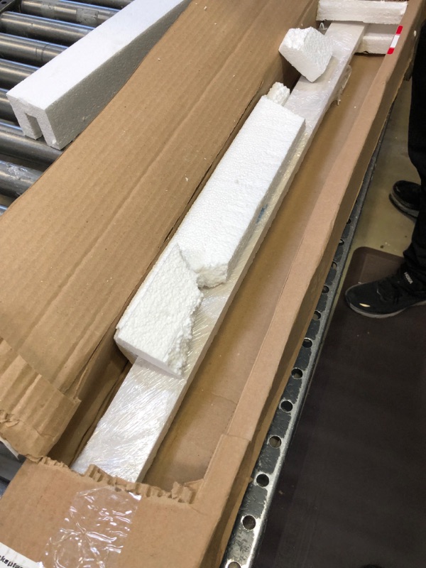 Photo 1 of 36.5 in. W Cultured Marble Vanity Backsplash in White