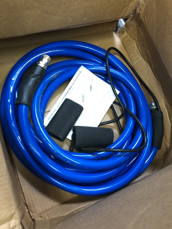 Photo 2 of 25FT RV Heated Water Hose, Heated Fresh Drinking Hose for Camper Travel Trailer, 5/8" Inner Diameter, -45 ? Antifreeze, Lead and BPA Free for Home/Garden/Outdoor Heated Water Hose 25FT Heated Water Hose