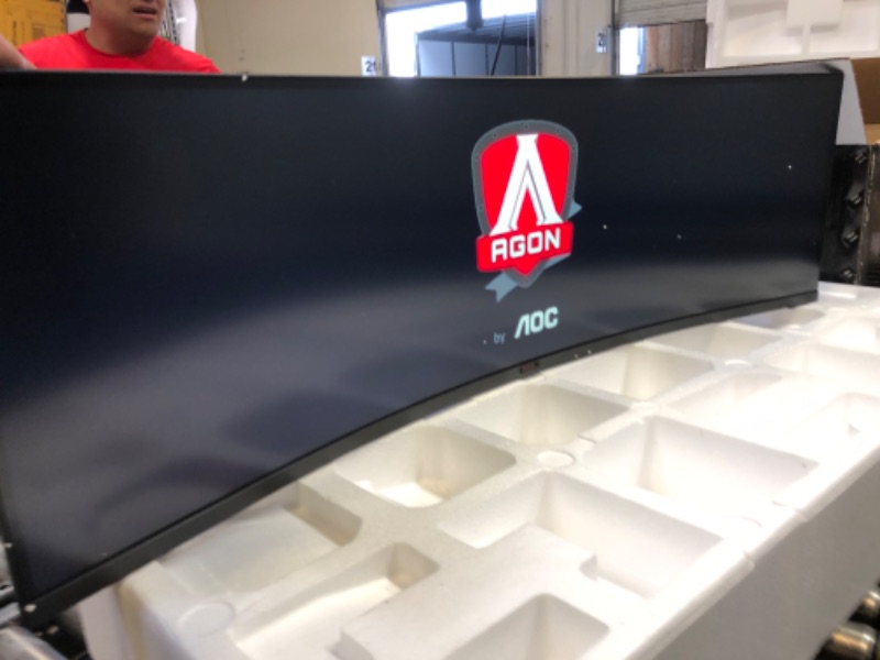 Photo 2 of AOC Agon AG493UCX2 Super Wide Curved Gaming Monitor, Dual QHD 5120x1440, 165Hz 1ms, FreeSync Premium, DisplayHDR 400, USB-C Docking & KVM, Height-Adjustable,Black 49" Dual QHD 165Hz AOC AGON