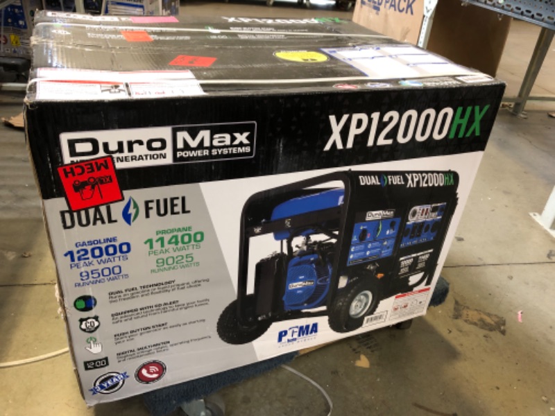 Photo 1 of 12000/9500-Watt Dual Fuel Electric Start Gasoline/Propane Portable Home Power Back Up Generator with CO Alert Shutdown