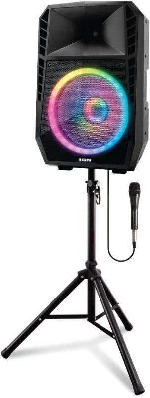 Photo 1 of ION Audio Total PA Spartan High-Power Bluetooth Speaker System with Premium Audio, Party Lights and Microphone (Renewed) *** POWER CORD NOT INCLUDED ***
