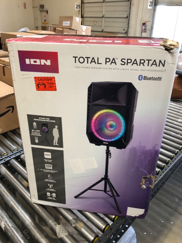 Photo 7 of ION Audio Total PA Spartan High-Power Bluetooth Speaker System with Premium Audio, Party Lights and Microphone (Renewed) *** POWER CORD NOT INCLUDED ***
