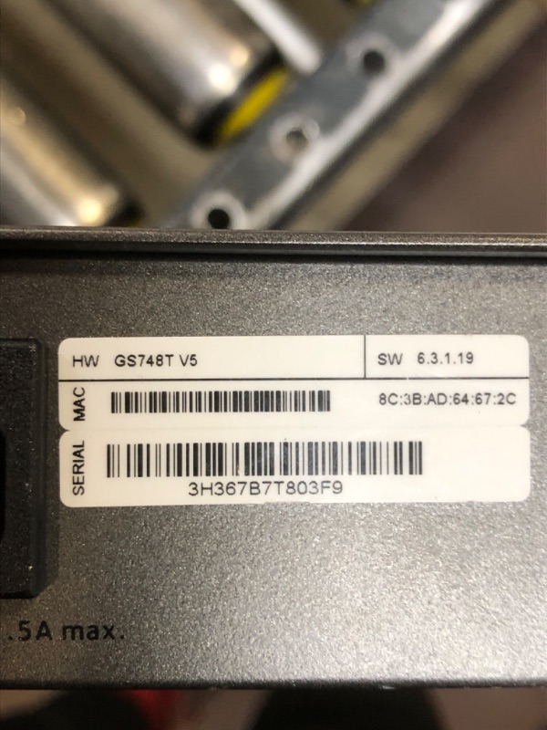 Photo 4 of NETGEAR GS748T 48-Port Gigabit Smart Managed Switch - Switch - L3 Lite - smart - 48 x 10/100/1000 + 2 x Gigabit SFP + 2 x combo Gigabit SFP - desktop, rack-mountable