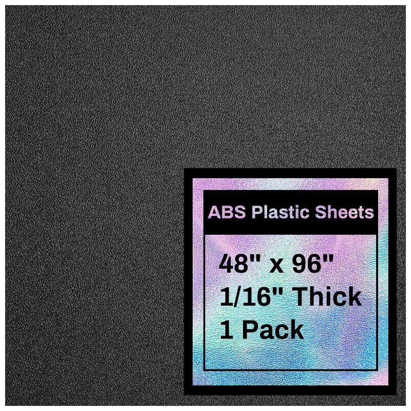 Photo 1 of 48 x 96 x 1/16 ABS Plastic Sheet Two Sided Textured Thick DIY Materials Flexible Moldable Plastic Panel for DIY Home Decor, Automotive, Industrial, Handcrafts (1 Piece)
