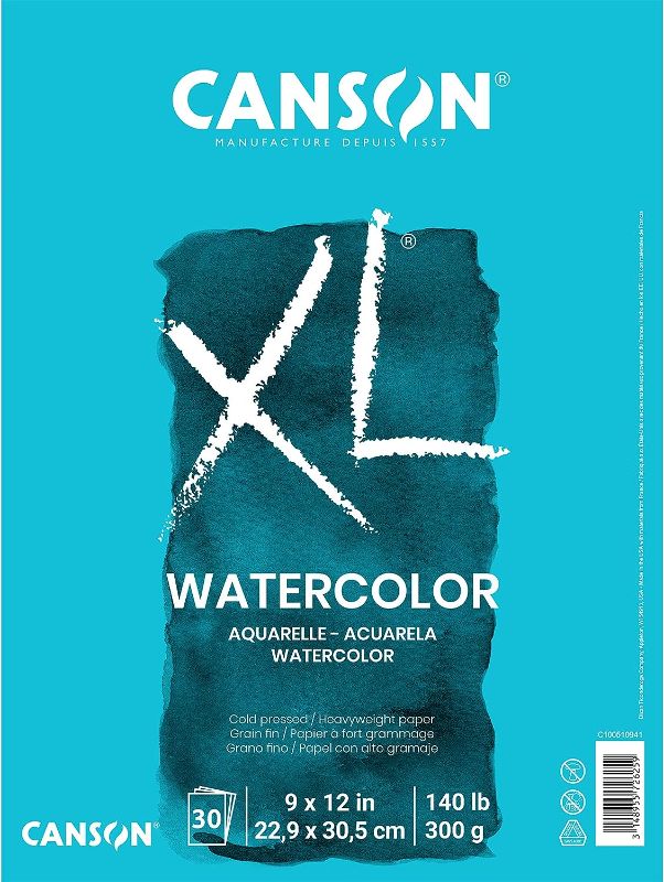 Photo 1 of    Canson XL Watercolor Pads, 9 In. x 12 In., Pad Of 30 (100510941) (98773)
