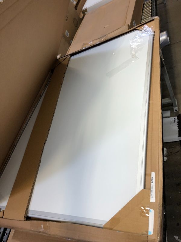 Photo 2 of Amazon Basics Magnetic Dry Erase White Board, 36 x 24-Inch Whiteboard - Silver Aluminum Frame 24" x 36" Magnetic, Aluminum Frame