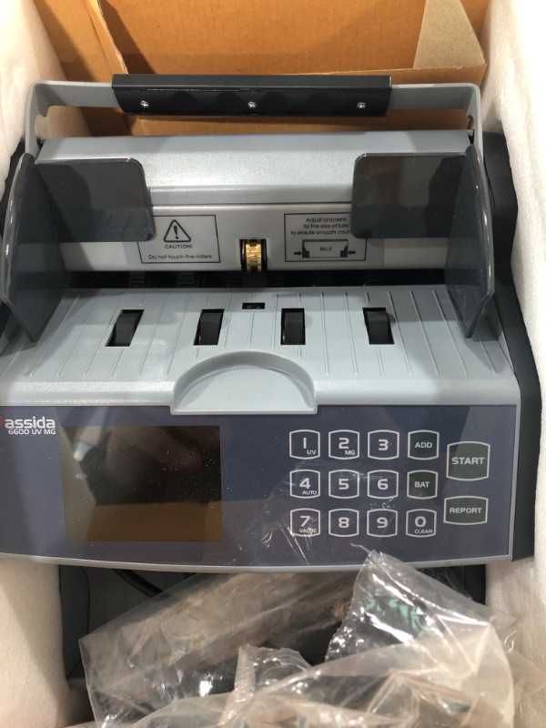 Photo 2 of Cassida 5520 UV/MG - USA Money Counter with ValuCount, UV/MG/IR Counterfeit Detection, Add and Batch Modes - Large LCD Display & Fast Counting Speed 1,300 Notes/Minute UV/MG Counterfeit Detection Detection