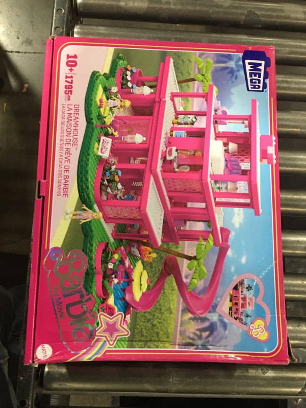 Photo 2 of MEGA Barbie The Movie Building Toys for Adults, DreamHouse Replica with 1795 Pieces, Barbie and Ken Micro-Dolls and Accessories, for Collectors Movie Dreamhouse