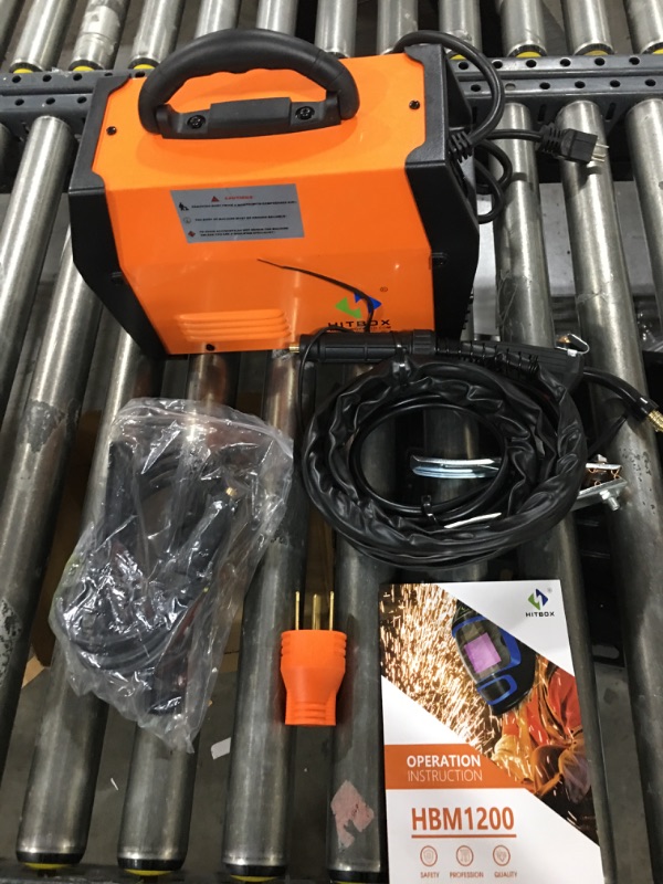 Photo 1 of 
HITBOX 140A MIG Welder Gasless, 110V/220V Dual Voltage Flux Core Welder Flux MIG/Lift TIG/Stick 3 In 1 Synergy MIG Welding Machine With Torch Clamp and 0