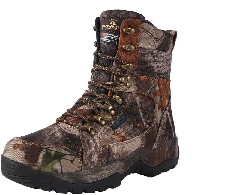 Photo 1 of ITASCA Men's Lightweight Hunting Boots, Camo Waterproof Insulated Hunting Shoes, Anti-slip and Durable for Outdoor Working Fishing Climbing Farming