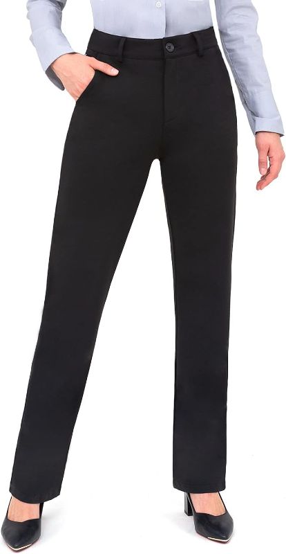 Photo 1 of Bamans Work Pants Women Dress Pants Casual Business Work Pant with Pockets High Waisted Slacks Office Trousers