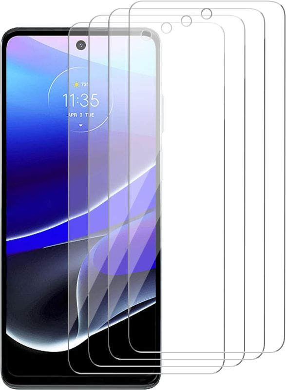 Photo 1 of iCsapr [4 Pack] Glass Screen Protector Compatible for Motorola Moto G Stylus 5G 2022 [Not for 2020/2021/2023] [9H Hardness]-HD Screen Tempered Glass, Easy Install [Case Friendly] 2.5D Edge