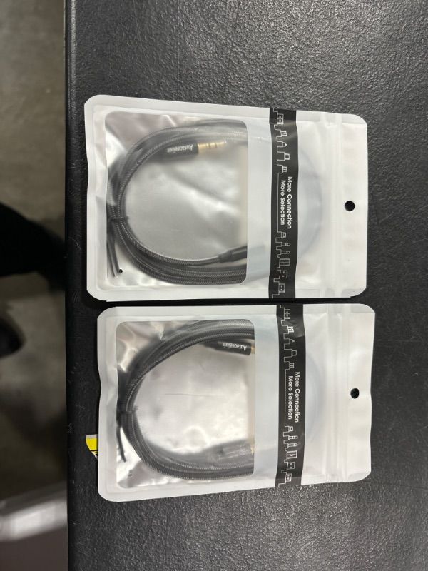 Photo 1 of Aux Cord, 3.5mm Aux Cable Male to Male,3.3ft/1m-TRS Auxiliary for Headphones Jack, Fish Wire Braided Audio Cable Compatible with iPad,Speaker/iPod/Phone/Echo/Car Stereo/MP3