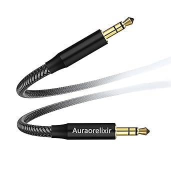 Photo 1 of Aux Cord, 3.5mm Aux Cable Male to Male,3.3ft/1m-TRS Auxiliary for Headphones Jack, Fish Wire Braided Audio Cable Compatible with iPad,Speaker/iPod/Phone/Echo/Car Stereo/MP3