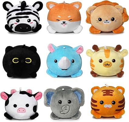 Photo 1 of Desdfcer 9PCS Mini Animal Plush Toy Set,Party Favors Plush,Small Stuffed Animal Keychain Bulk for Backpack,Claw Machine,Party Favors,Goodie Bags Fillers Mini Stuffed Animals 