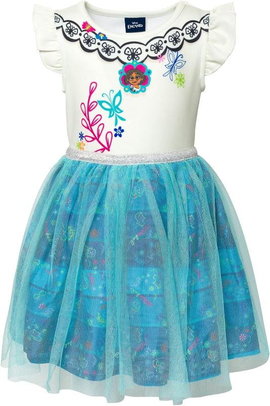 Photo 1 of Disney Encanto Mirabel Girls Cosplay Tulle Sleeveless Dress Toddler to Big Kid